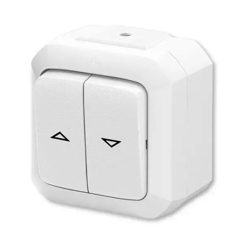 ABB VARIANT+ venkovní vypínač žaluziový IP54 ř. 1/0+1/0, 3559N-C88510 B bílá, bezšroubové svorky