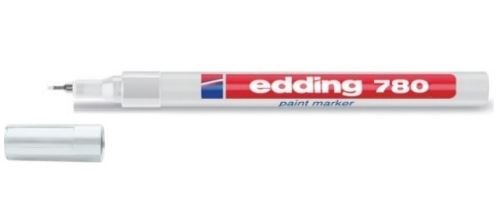 Permanentní pero - lakový popisovač 0,8mm EDDING 780 bílá