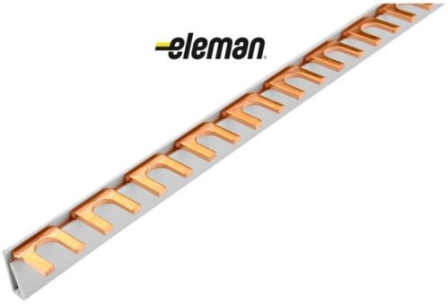 Lišta propojovací 1-pólová G-1L-1000/12 ISO vidlička 12mm2, 57 modulů, 65A, 1m ELEMAN