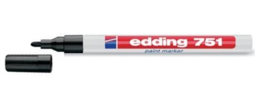 Permanentní pero - lakový popisovač 1-2mm EDDING 751 černá