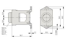 Adaptér M22-IVS pro DIN lištu EATON 216400 (1)