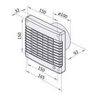 Ventilátor VENTS 100 MA O100mm automatická žaluzie (1)