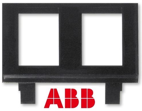 ABB 5014E-B01018 Maska nosná s 2 otvory pro zásuvky Modular Jack RJ Element®, Time® (Arbo)