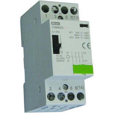 Stykač instalační s manuálním ovládáním ELKO VSM425-22 230V AC