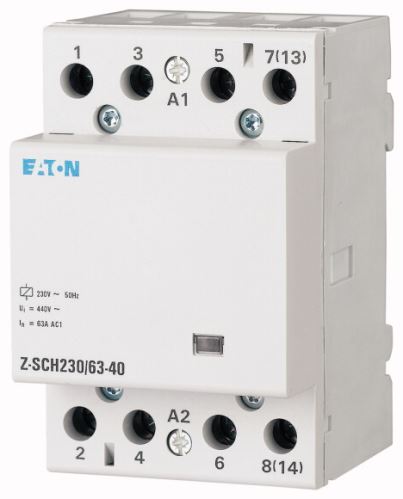 Stykač instalační EATON Z-SCH230/63-40 230V AC/ 63A, 4x zapínací kontakt 248856