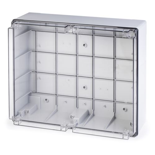 Krabice rozbočovací hluboká SCABOX IP56, průhledný kryt, 450x370x166mm SCAME - 686.431