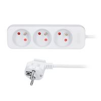 Prodlužovací kabel 5m, 3 zásuvky bílý