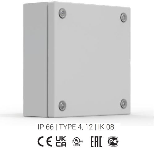 Svorkovnicová skříňka ocelová 150x150x80 IP66 STB151508 ELDON