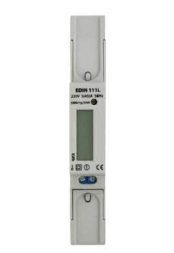 Elektroměr EDIN 111L - 5-45A, jednofázový, 1-tarifní s LCD displejem, IP20 SEZ