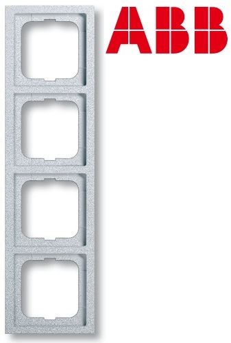ABB 1754-0-4309 Rámeček čtyřnásobný Future® linear hliníková stříbrná