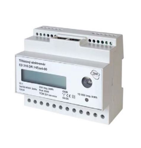 Elektroměr EDIN 310.D0 - 5-63A, třífázový, 2 až 4-tarifní s LCD displejem, IP20