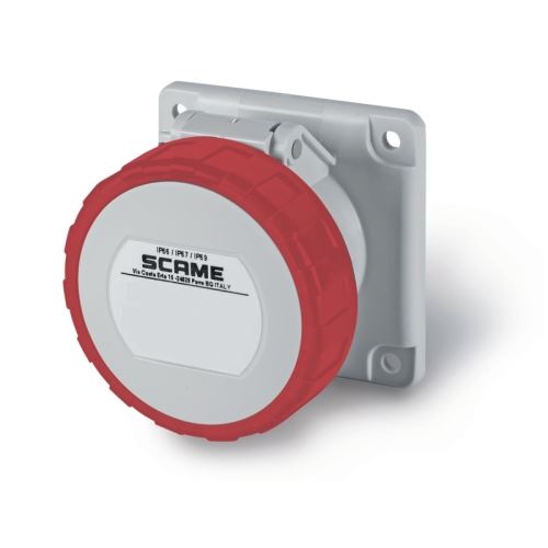 Zásuvka vestavná OPTIMA rovná, 3P+E, 400V/ 16A, IP67 SCAME - 428.1666