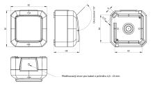 ABB VARIANT+ venkovní zásuvka IP54 s víčkem, popisovým polem, průběžná, 5519N-C02542 S šedá, bezšroubové svorky (1)