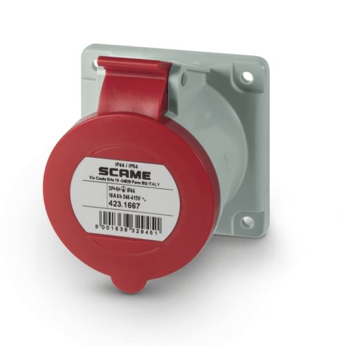 Zásuvka vestavná OPTIMA rovná, 3P+N+E, 400V/ 16A, IP44/ IP54 SCAME - 423.1667