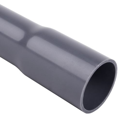 Trubka tuhá hrdlovaná O16/13,0mm 750N PVC 3m tmavě šedá 4016E LA KOPOS