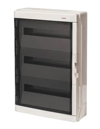 Venkovní rozvaděč na zeď FAMATEL AcquaPLUS 39054 IP65 54 modulů průhledné dveře 39054