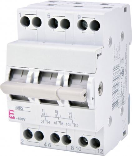 Přepínač sítí SSQ 340 I-0-II 3pól AC-22A 40A 230/400V AC ETI