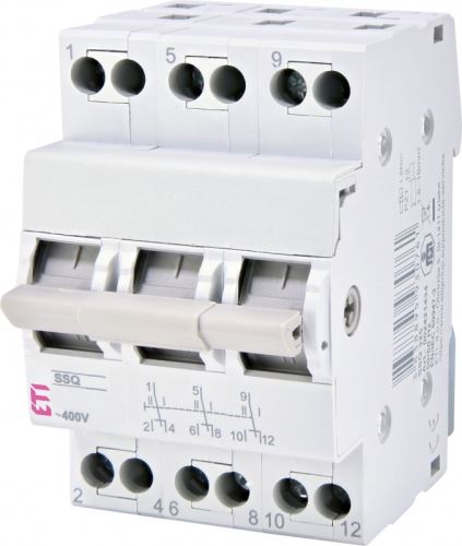 Přepínač sítí SSQ 340 I-0-II 3pól AC-22A 40A 230/400V AC ETI 002421435