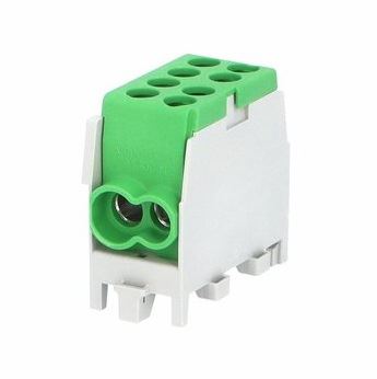 Svorkovnice rozbočovací HLAK 25-1/2 M2 1006513 1pól 100A IP20 Al/Cu zelená, na DIN /2080138