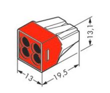 Svorka krabicová 773-604 4x1,5-4 mm2 WAGO (1)