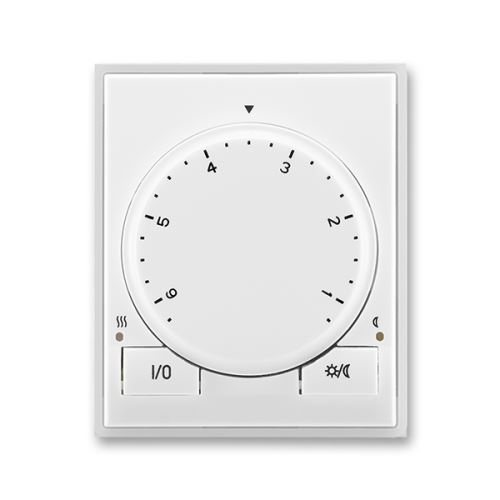 ABB 3292E-A10101 01 Termostat univerzální s otočným nastavením teploty Time®, Element® bílá/ ledová bílá