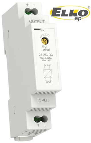 Napájecí zdroj PS1M-15/24V spínaný stabilizovaný ELKO