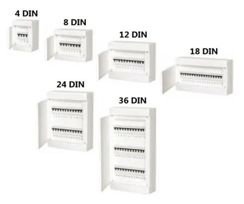 SCAME rozvodnice na omítku 8 modulů DINAMIC 678.1008.BW IP40 bílé dveře