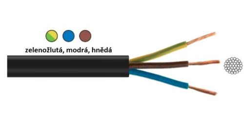 Kabel H05VV-F 3G1,5 mm2 (CYSY) černá