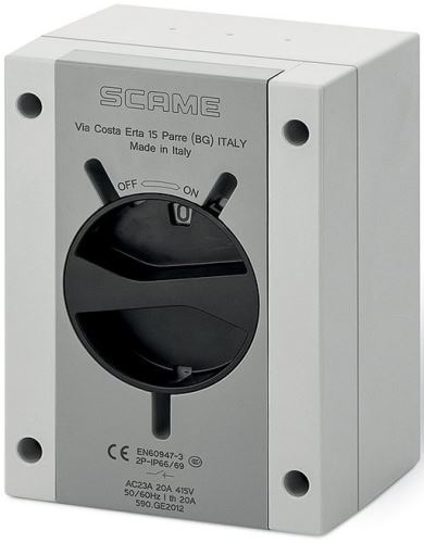Spínač ISOLATOR 20A 3P IP66/IP69 plast standard SCAME - 590.GE2013