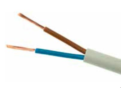 Kabel H03VV-F 2x0,5 mm2 (CYLY) bílá