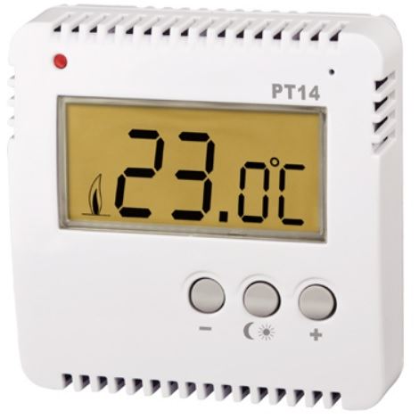 Digitální termostat ELEKTROBOCK PT14 pro elektrické topení, drátový, bez programování