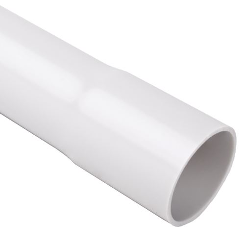 Trubka tuhá hrdlovaná Ø13,7/16mm 320N  PVC 3m světle šedá 1516E KA KOPOS