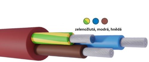 Kabel silikonový SiHF-J 3x1,5 mm2