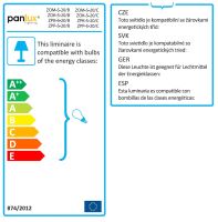 Svítidlo zahradní nástěnné PARK S ZOM-S-20/B se senzorem, bílá - mléčná koule PANLUX (5)