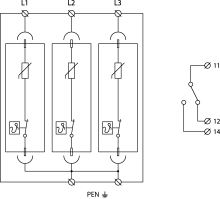 Svodič FLP-12,5 V/3 S SPD typ T1+T2 SALTEK (2)