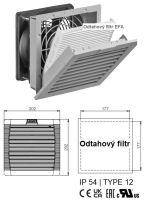 Odtahový filtr výstupní 177x177 IP54 EFA220R5 ELDON
