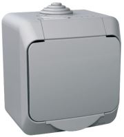 Venkovní zásuvka CEDAR Plus IP44 šedá SCHNEIDER - WDE000640