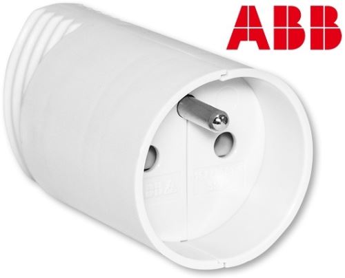 ABB 5543N-C02100 B Zásuvka pohyblivá s přímým vývodem bílá