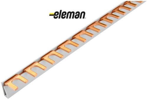 Lišta propojovací 1-pólová G-1L-210/12 ISO vidlička 12mm2, 12 modulů, 65A, 210mm ELEMAN
