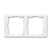 ABB 3901F-A00120 03 Rámeček dvojnásobný vodorovný Time® bílá/ bílá