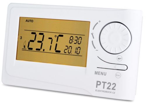 Digitální termostat ELEKTROBOCK PT22 drátový, týdenní program