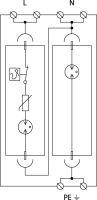 Svodič FLP-B+C MAXI V/1+1 SPD typ T1+T2 SALTEK (2)