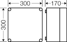 Rozvodnice prázdná MI 90201 s neprůhledným víkem, IP65, 275x275x150 mm HENSEL (1)