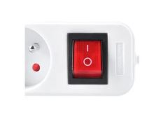 Prodlužovací kabel 2m s vypínačem, 5 zásuvek, bílý SOLIGHT (PP51) (2)