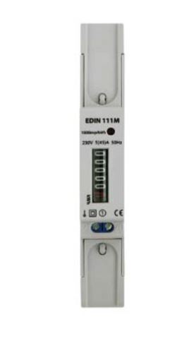Elektroměr EDIN 111M - 5-45A, jednofázový, 1-tarifní s mechanickým číselníkem, IP20
