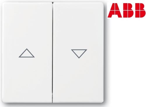 ABB 1751-0-2756 Kryt dělený spínače žaluziového, s potiskem Future® linear, Solo® studio bílá