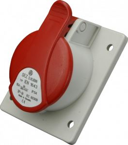 Zásuvka vestavná IP54 400V 16A 4-pól - IEN 1643 SEZ