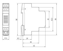 Zvonek UMZ-A012 na DIN lištu AC 8÷12V OEZ (1)