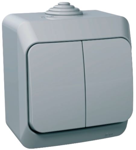 Venkovní vypínač CEDAR Plus IP44 ř. 5 šedá SCHNEIDER - WDE000650