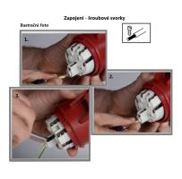 Přívodka vestavná OPTIMA se změnou fáze, rovná, 3P+N+E, 400V/ 32A, IP44 SCAME - 243.3297RV (6)